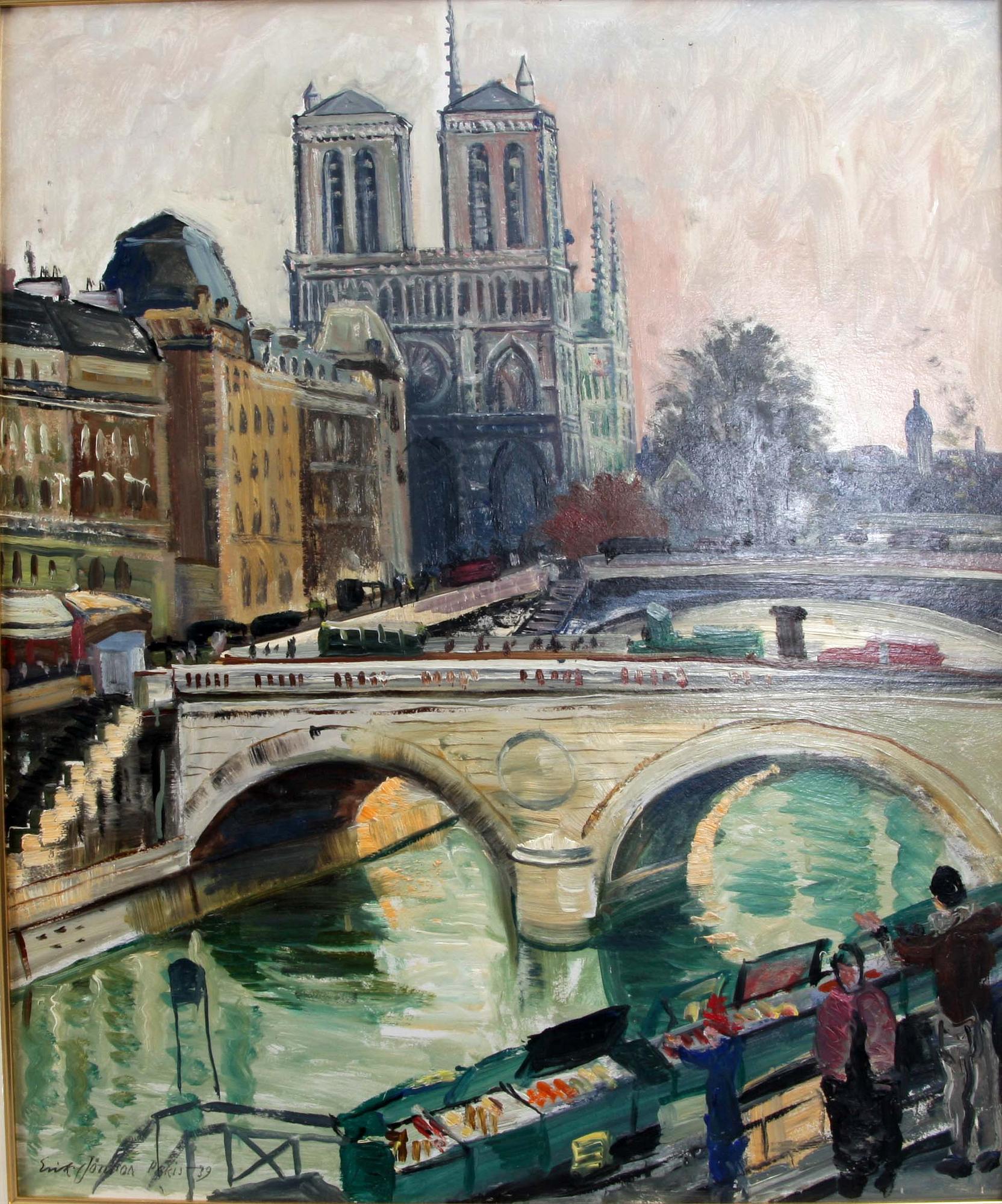 ERIK JÖNSSON, olja på pannå, sign o dat 1939.