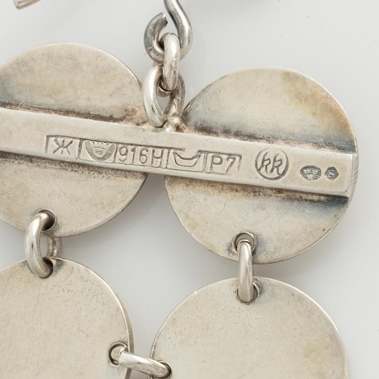 Kalevala Koru, a pair of earrings, silver.