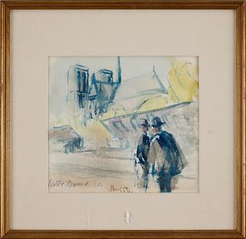 Cuno Amiet · CUNO AMIET, akvarell, sign o dat Paris 59.