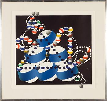 Carl Fredrik Reuterswärd, lithograph in colours. SIgned and numbered 108/200.