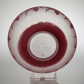 KARL LINDEBERG, skål, glas, Kosta, jugend.