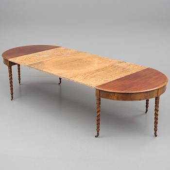 MATBORD, med 3 iläggsskivor, 1800-talets mitt.