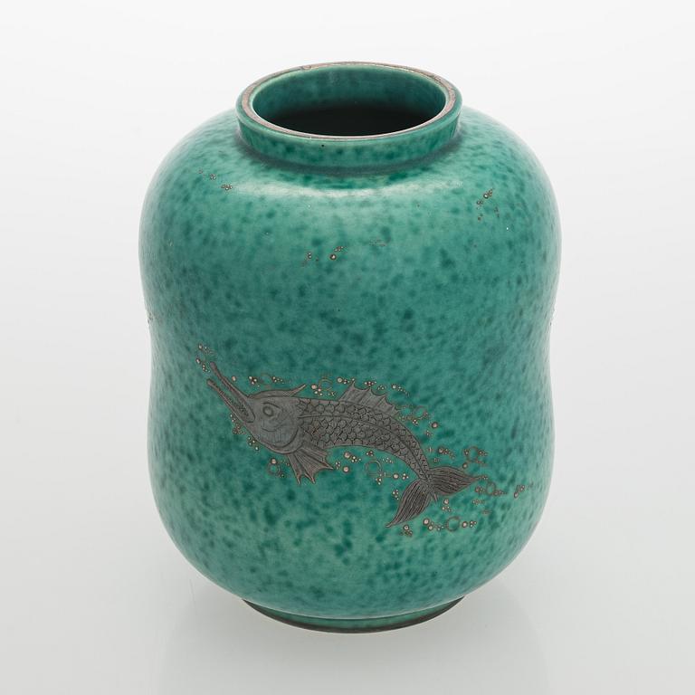 Wilhelm Kåge, a ceramic vase, "Argenta", Gustavsberg 1935.