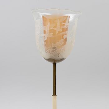 Bo Notini, a floor lamp, Glössner & Co, Stockholm, 1940s.
