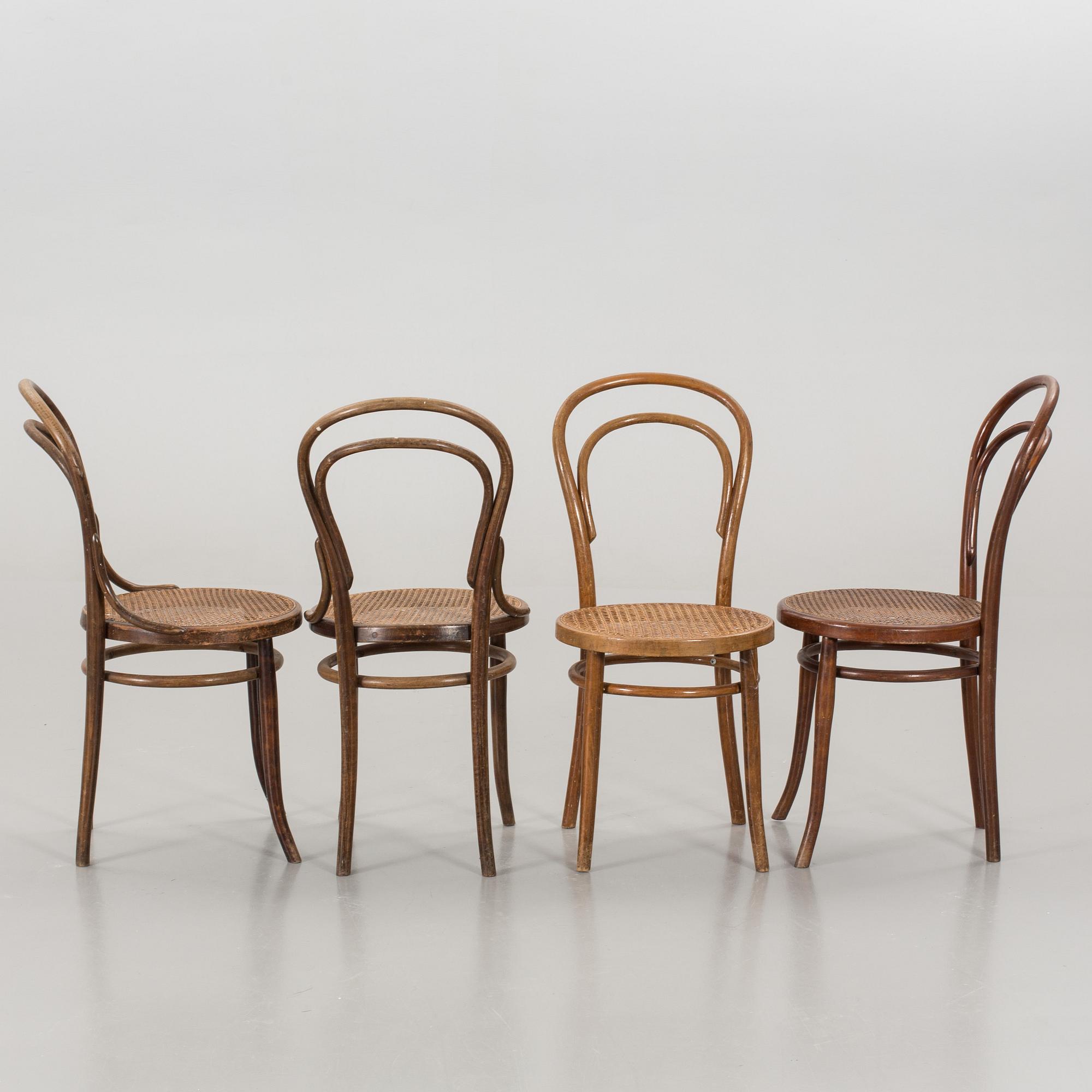 SIX BENTWOOD CHAIRS FROM 20TH CENTURY.