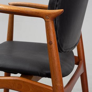 A teak armchair from Örum, Denmark.