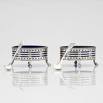 Petter Eneroth, a pair of salt cellars, Stockholm, 1795.