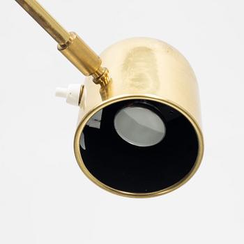 A set of six brass wall lights, Bergboms, second half of the 20th Century.