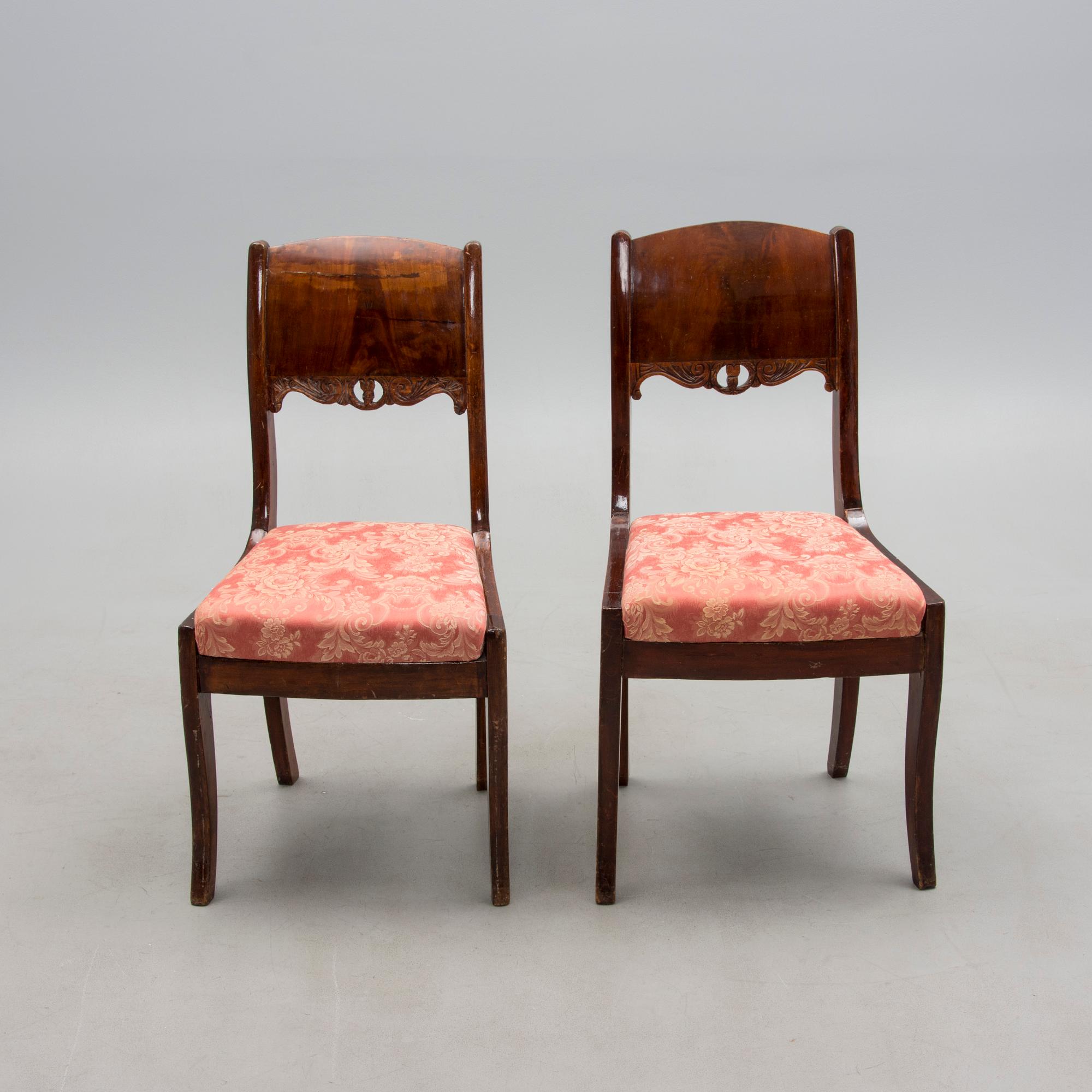 STOLAR, 2 st, biedermeierstil, Ryssland 1800-talets slut.