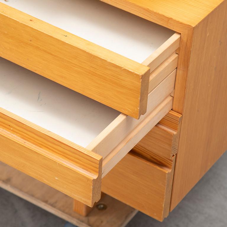 A pine writing desk by Olavi Hänninen for Nupponen, second half of the 20th Century.