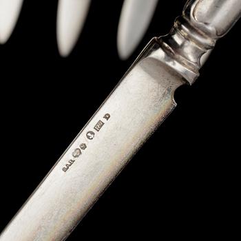 BESTICK 11 delar, bla Guldsmeds aktiebolaget, 1900-tal. totalvikt 438 gram.