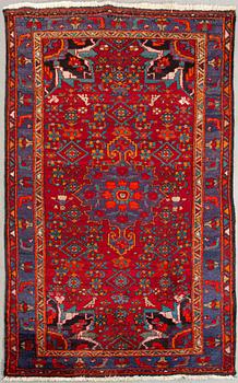 An old Nahavand carpet ca 215 x 130 cm.