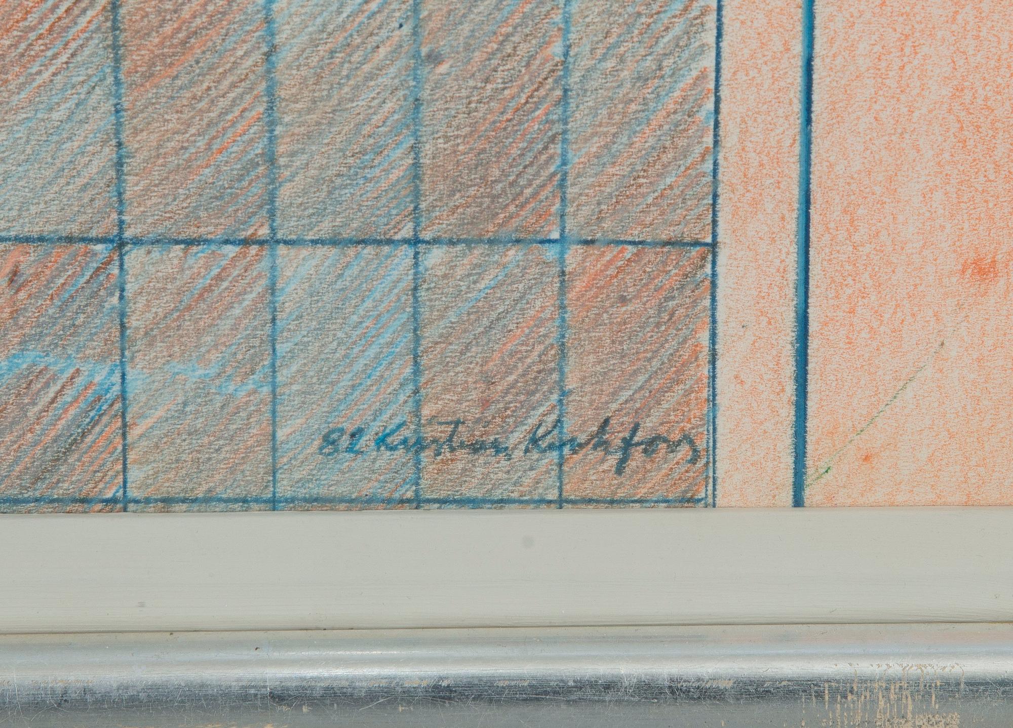 KRISTIAN KROKFORS, blandteknik på papper, signerad och daterad -82.