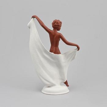 FIGURIN, keramik, möjligen Goldscheider, 1900-talets första hälft.