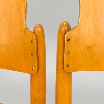 Ilmari Tapiovaara, eight 1940s "Wilman" chairs for Wilh. Schauman Fanerfabrik, Jyväskylä, Finland.