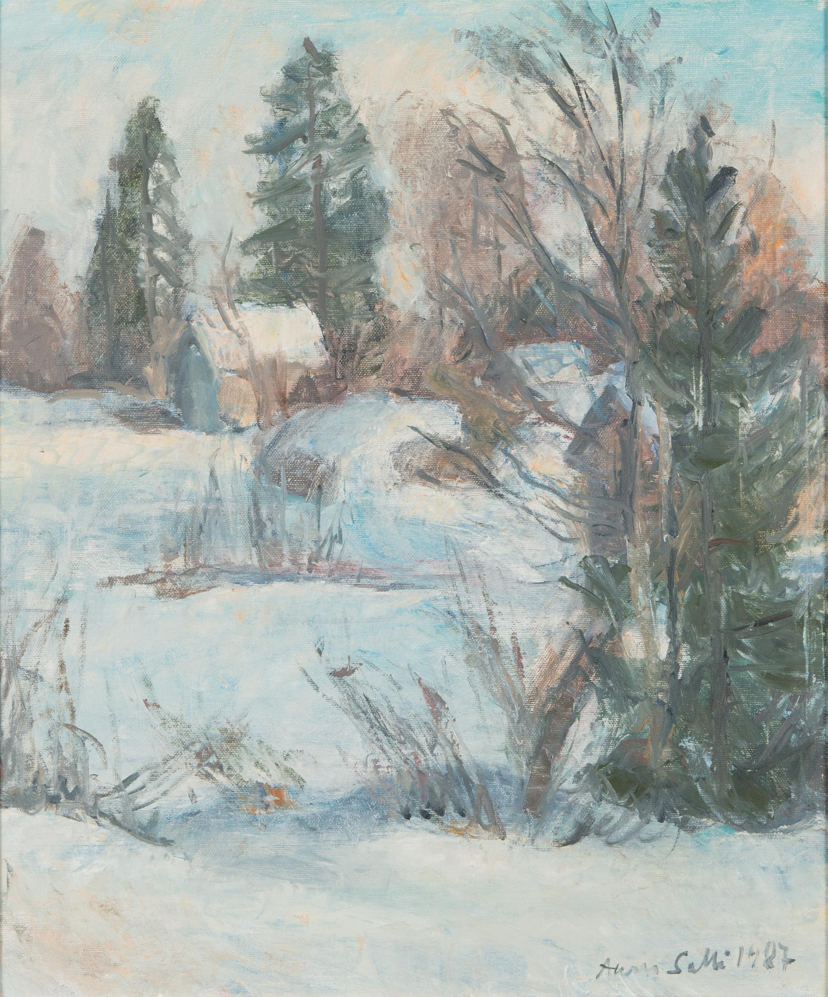Aares Salli, oil on canvas, signed and dated 1987.