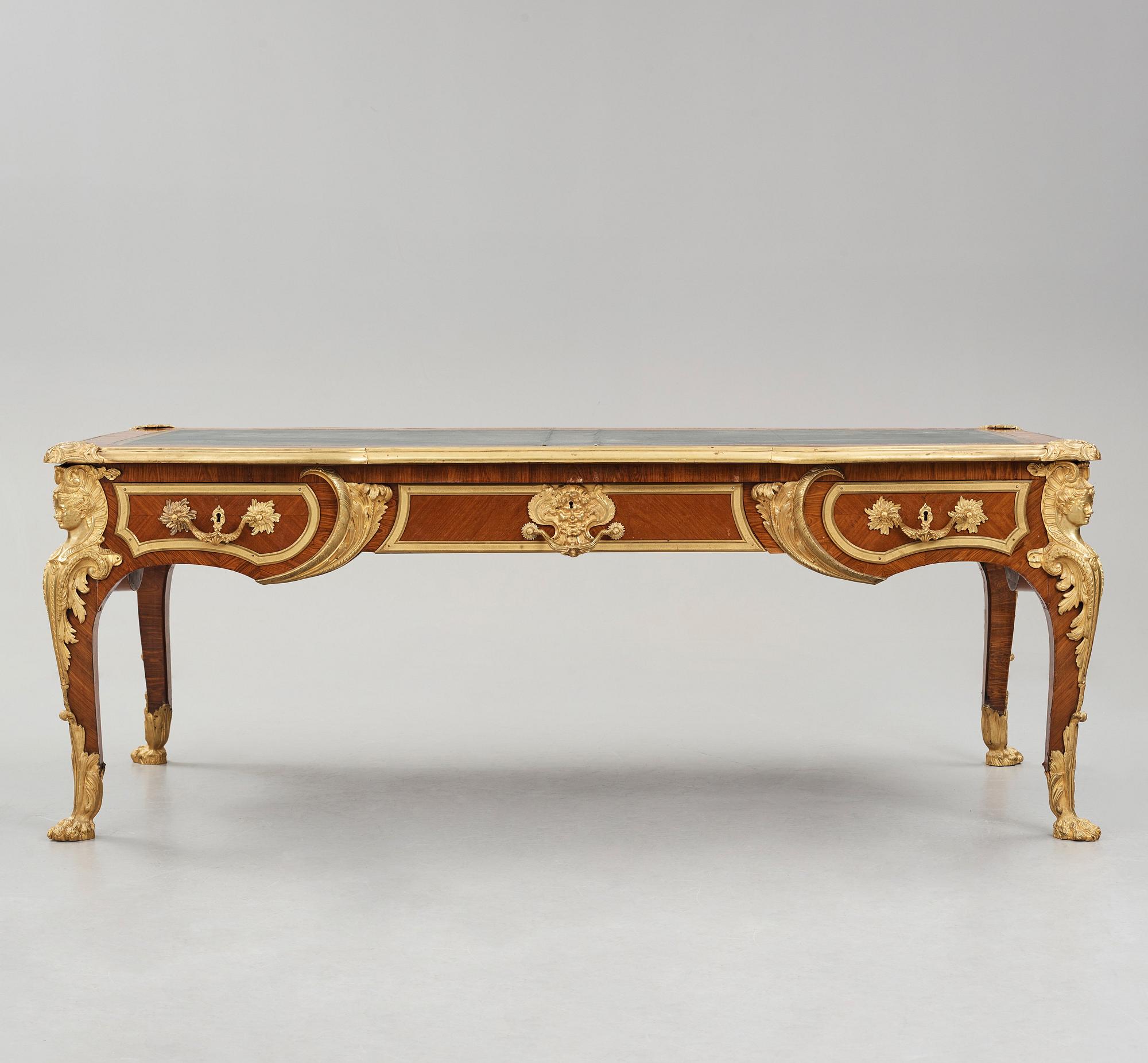 A Régence style, Ormolu - Mounted Bureau Plat, around year 1900.