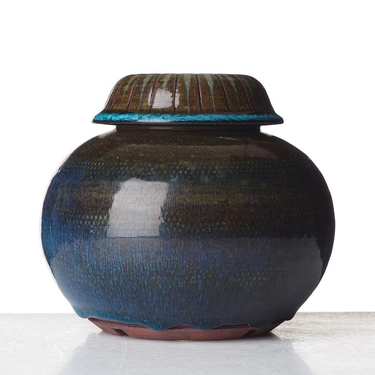 Wilhelm Kåge, a "Farsta" stoneware vase, Gustavsberg studio, Sweden 1959.