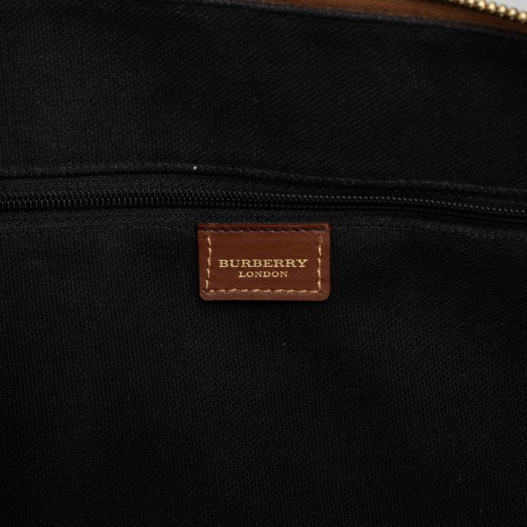 Burberry, a handbag and wallet.