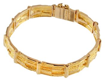 1178. A Lapponia 18k gold bracelet, Finland 1976.