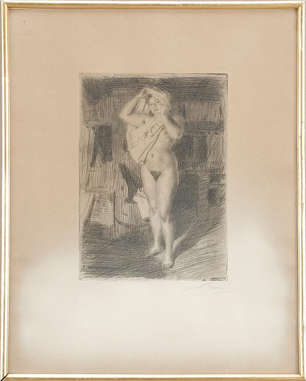 ANDERS ZORN, etsning, signerad.