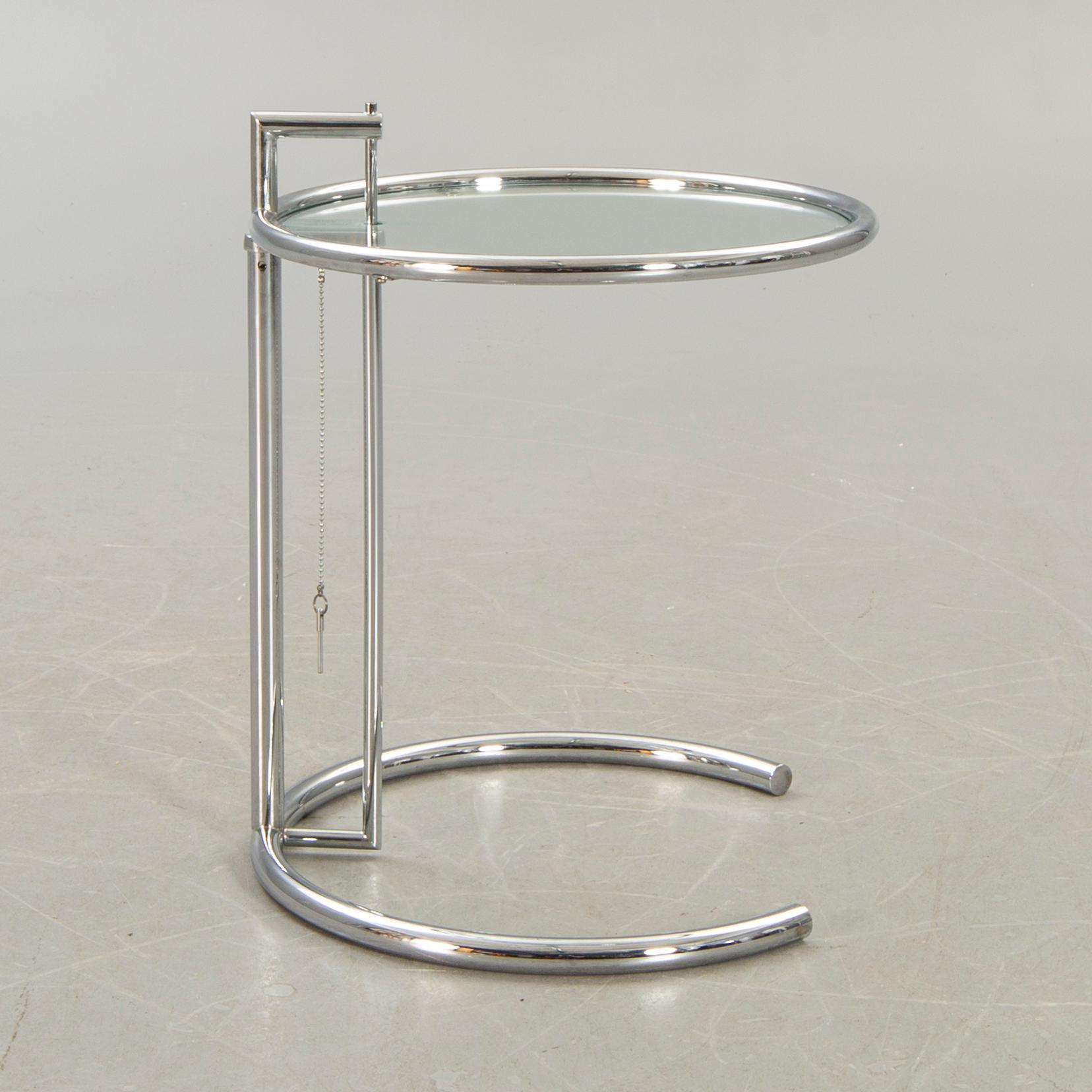 Eileen Gray, side table "E1027" licensed by Aram designs ClassiCon, late 20th century.