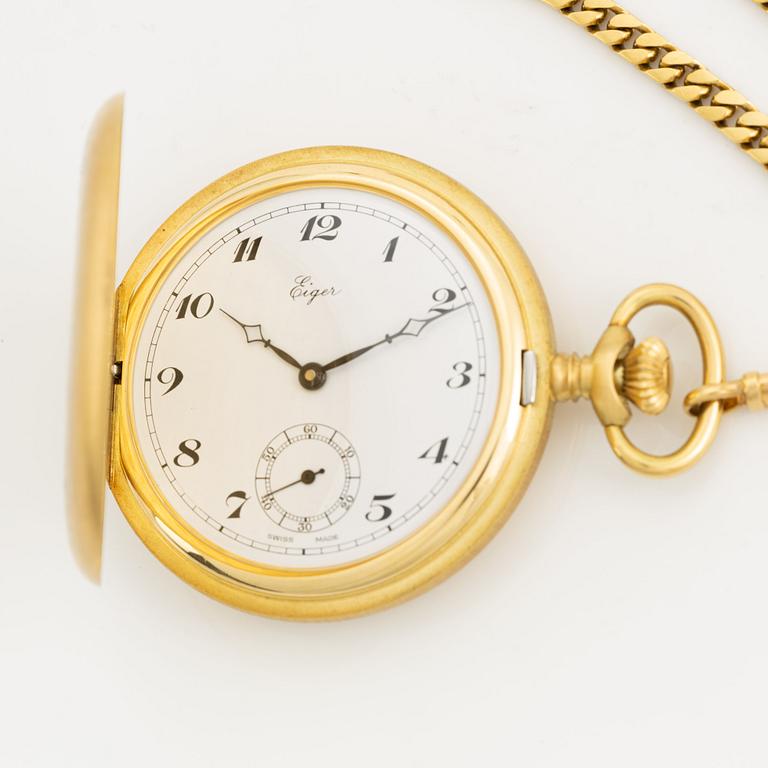 Pocket watch, 18K gold, 49,5 mm.