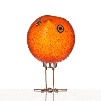 Alessandro Pianon, skulptur, glas, fågel, "Pulcino", Vistosi, Italien, 1960-tal.