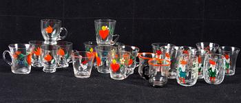 SAMLING GLAS, 22 st, tidigt 1900-tal.