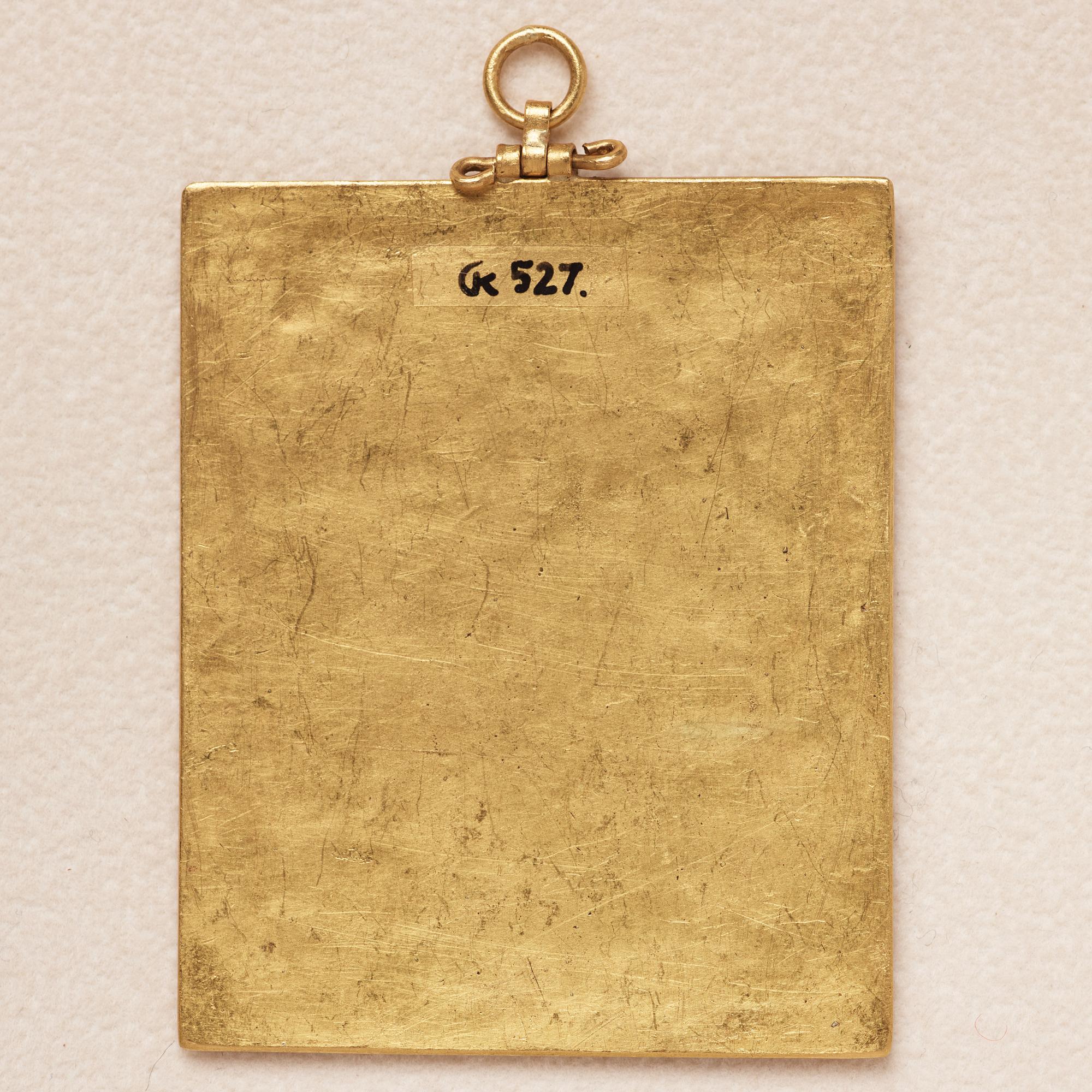 Plaque, guld och cloisonnéemalj, Bysantinsk stil, sentida.
