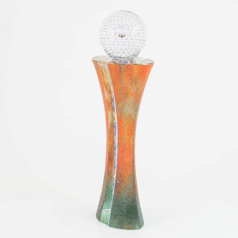 Kjell Engman, a signed glass sculpture, Kosta Boda.