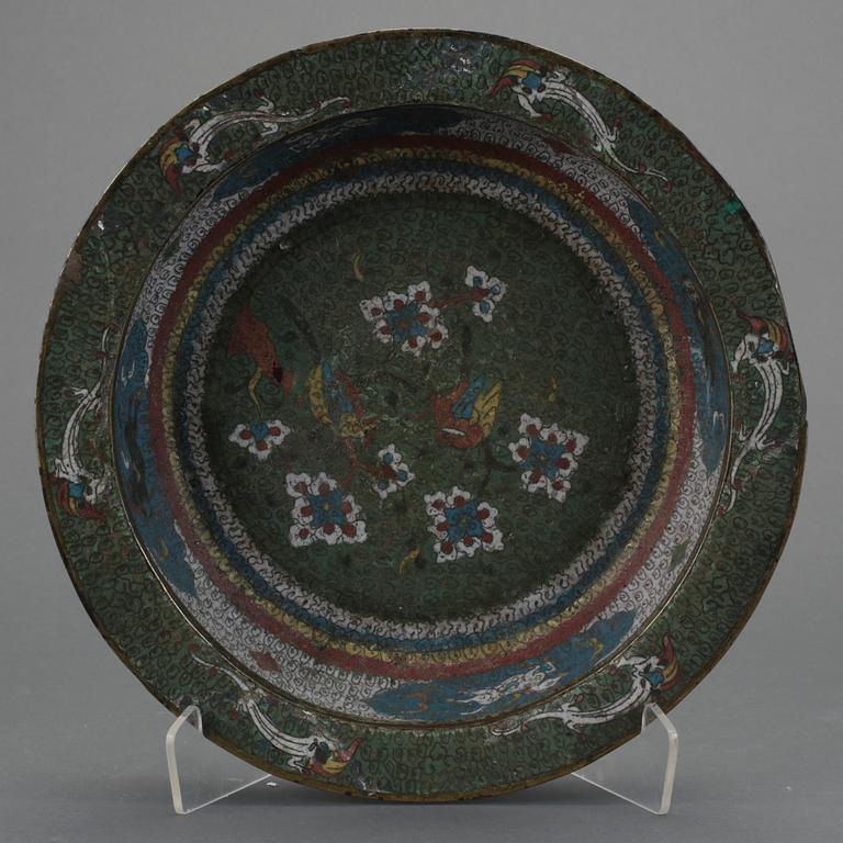 SKÅLFAT, Cloisonne, Kina. Sannolikt 1800-tal.