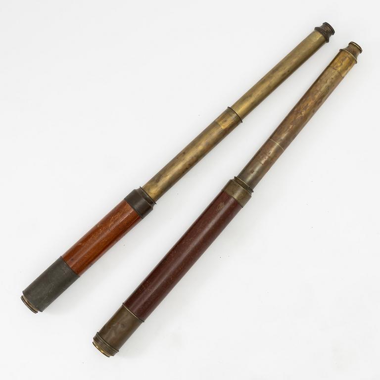 Two telescopes 18th/19th century.