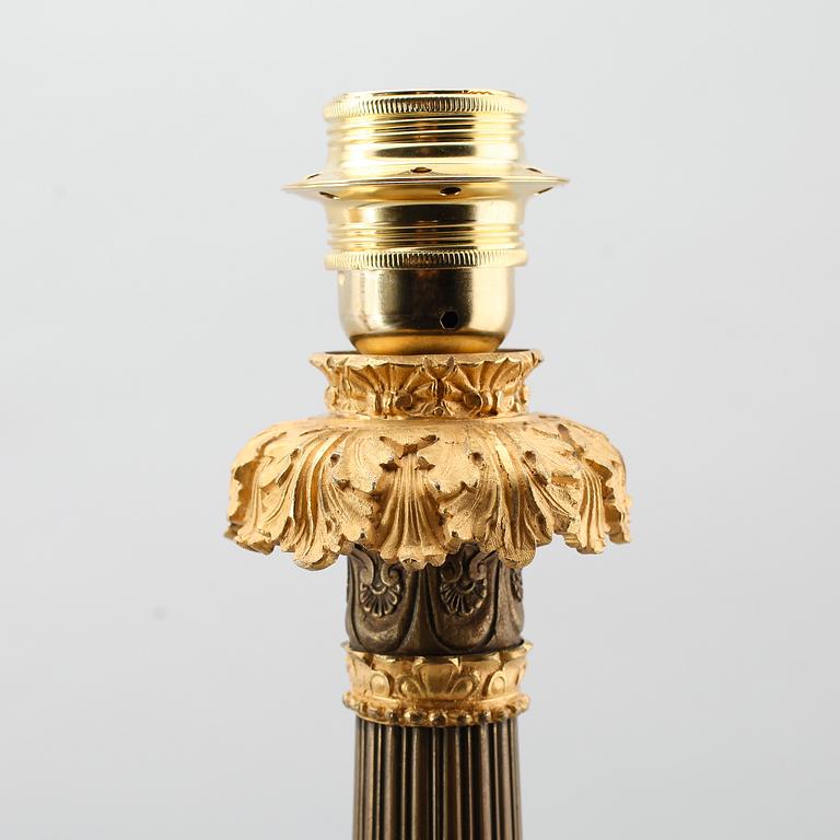 BORDSLAMPOR, 1 par, senempirestil, Frankrike, 1800-tal.