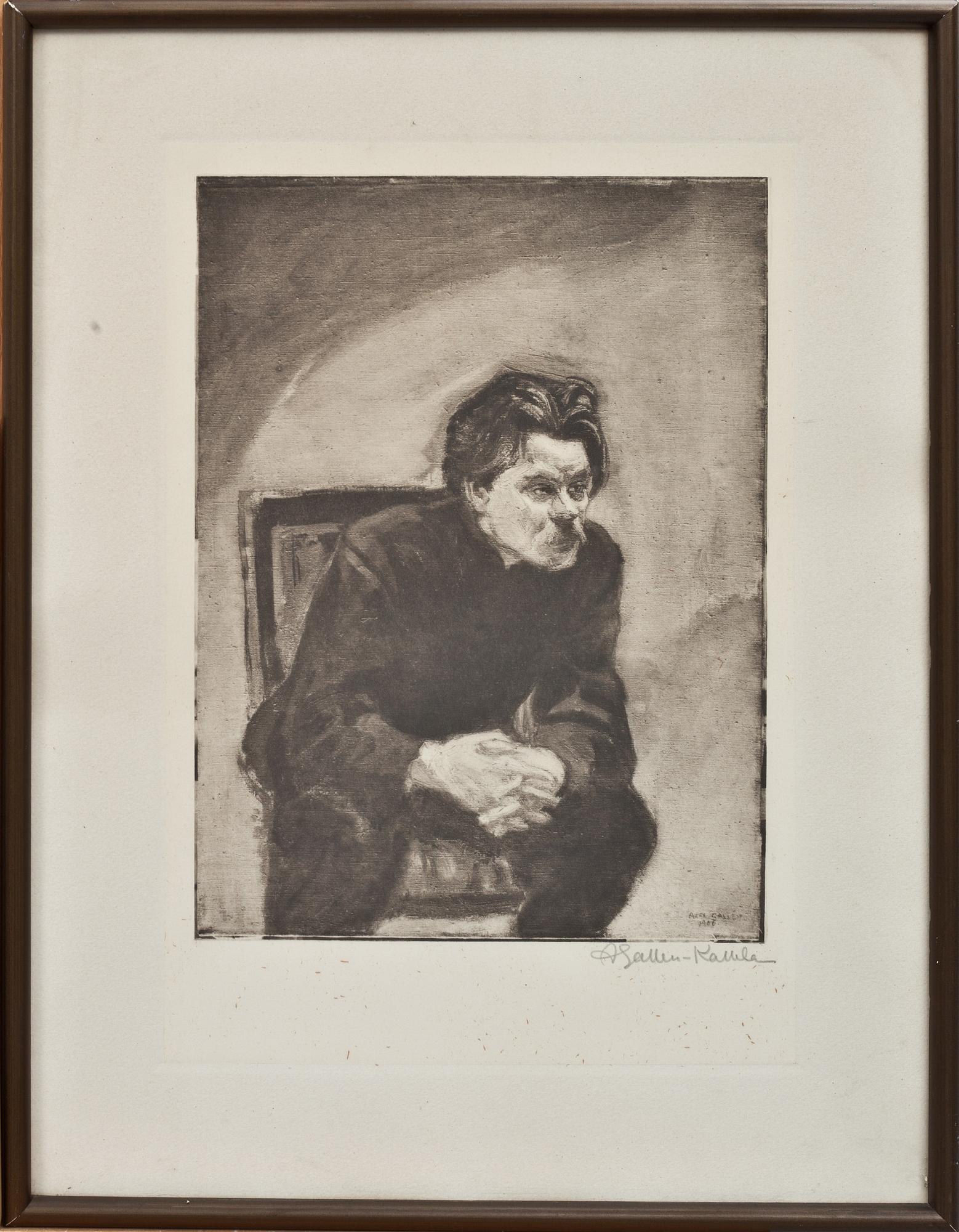 AKSELI GALLEN-KALLELA, heliogravyr, signerad. Bok medföljer.