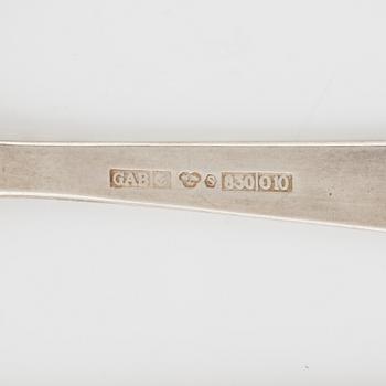 Jacob Ängman, bestickservis, 70 delar, silver, "Rosenholm", GAB Eskilstuna, 1986-1996.