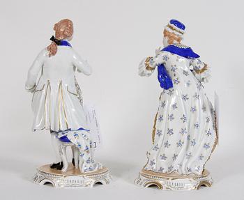 FIGURINER, 2 st, porslin, Dresden.