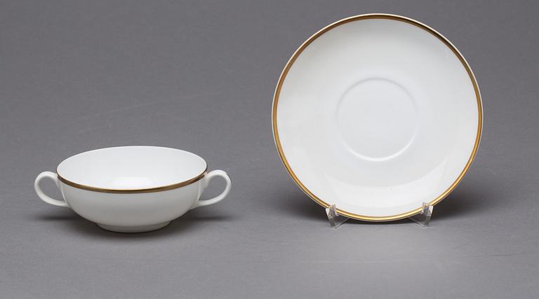SERVISDELAR, , benporslin. 53+13 delar, Gustavsberg, 1900-talets andra hälft.