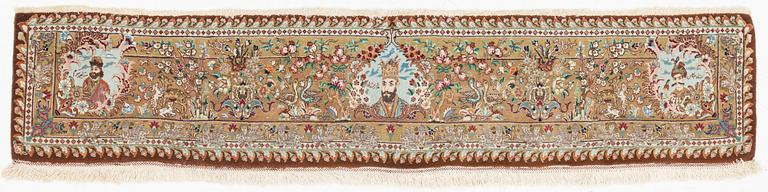 A runner carpet, Tabriz, ca 44 x 207 cm.