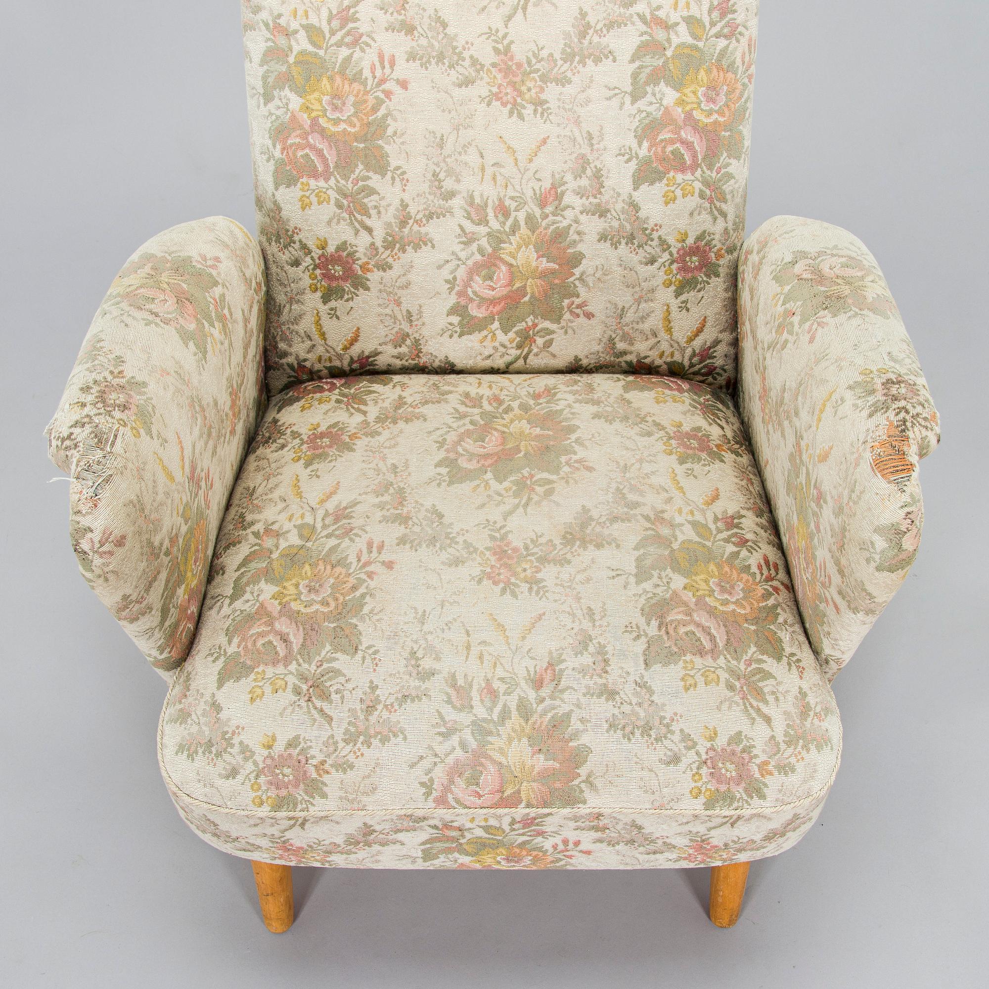 Carl Gustaf Hiort af Ornäs, nojatuoli, Hiort Tuote Puunveisto, 1940-luku.