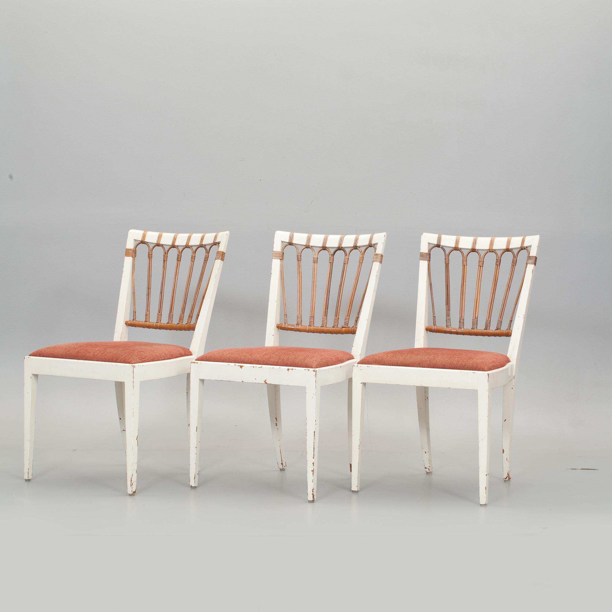 STOLAR 6 st, Josef Frank för Svenskt tenn, modellnr 1165. 1950-tal.