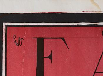 Curt Peters, a vintage movie poster, 'Fången på Zenda (The Prisoner of Zenda)', 1922.