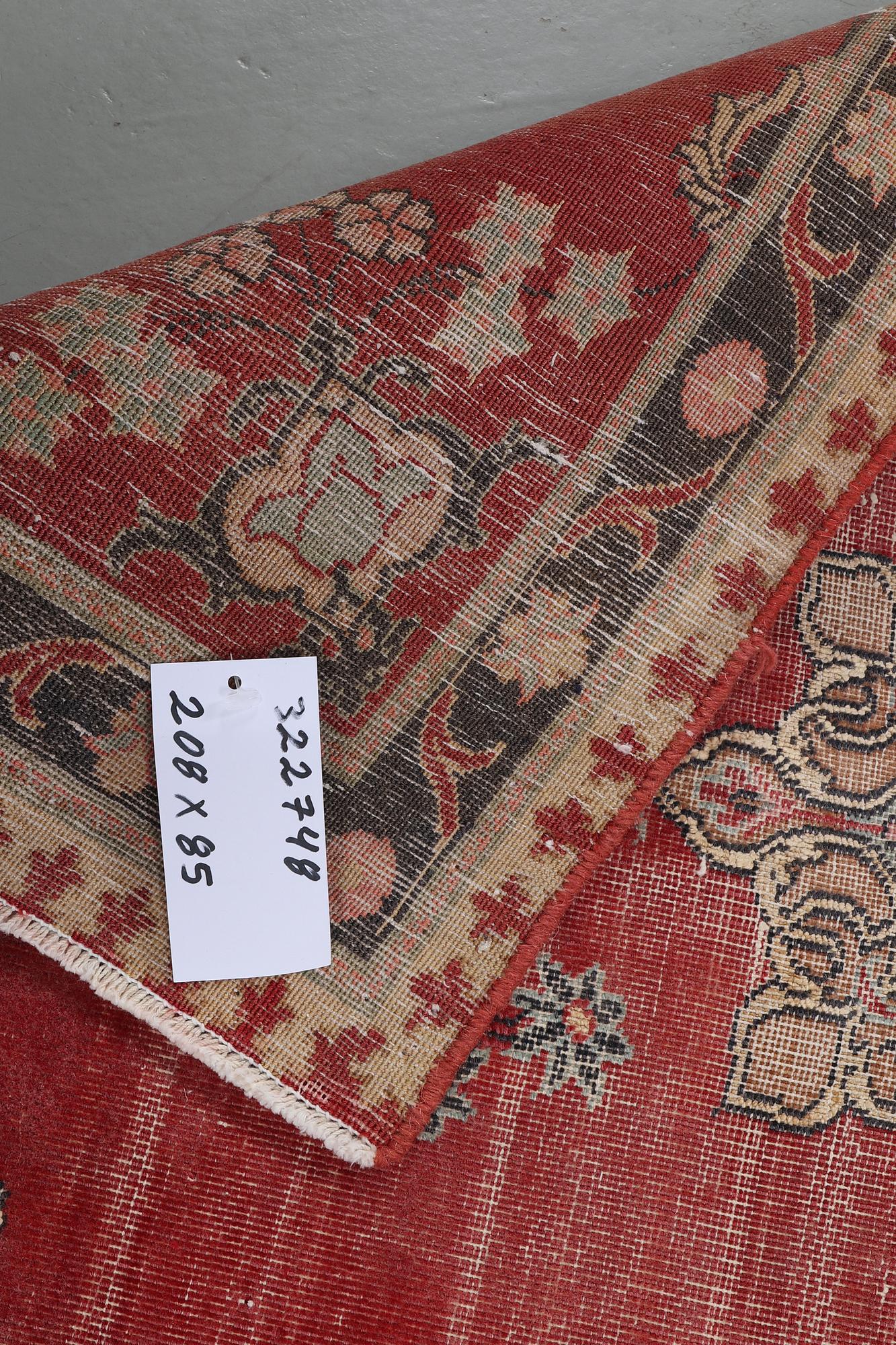 A runner carpet, Persia, Vintage design, c. 208 x 85 cm.
