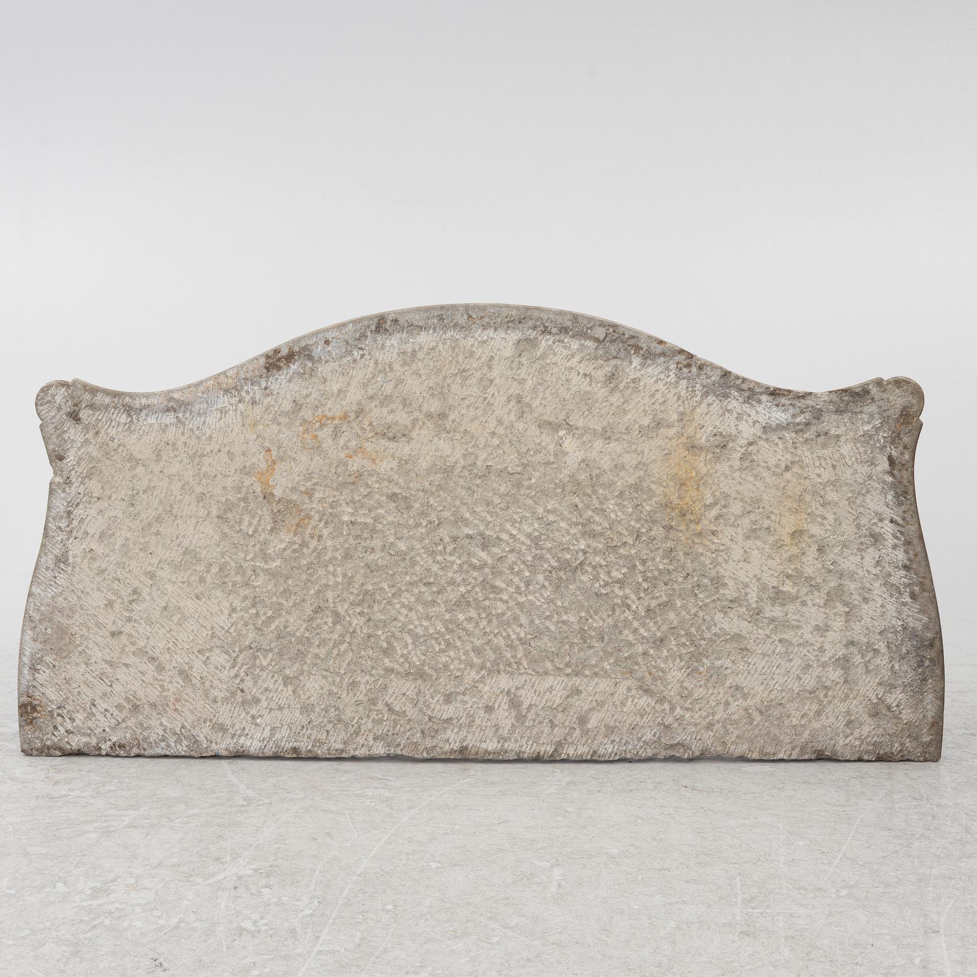 Limestone slab, second half of the 18th century. Rococo.