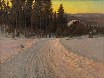 Anshelm Schultzberg, Winter landscape.