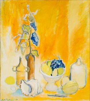 ANITA SNELLMAN, YELLOW STILL LIFE.