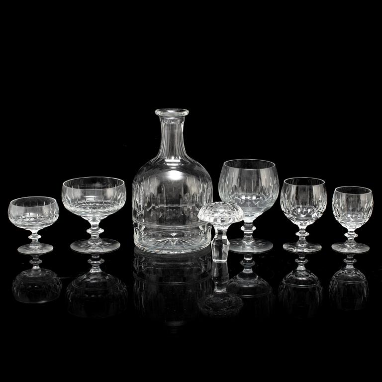 An 86 piece glass service, 20th century.