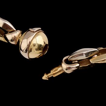 COLLIER, 18 k tvåfärgat guld. Vikt ca 55 g.