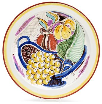 463. A Wilhelm Kåge faience dish, Gustavsberg studio 1951.