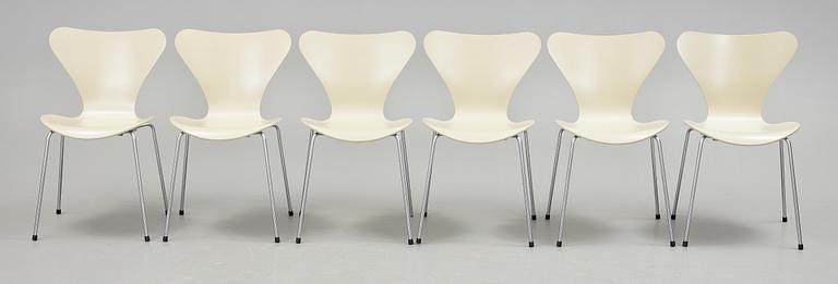 STOLAR, 6st. "Sjuan", Arne Jacobsen, Fritz Hansen.